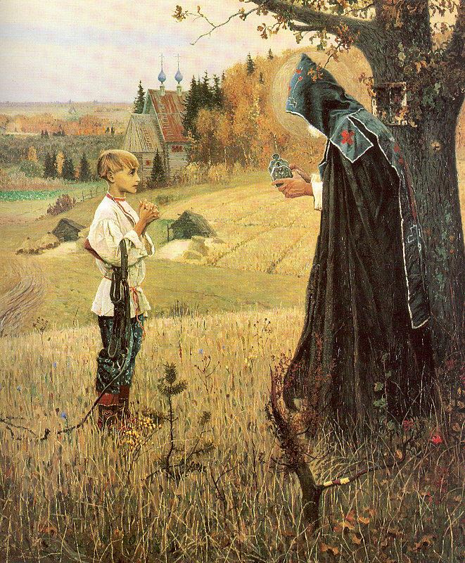 Nesterov, Mikhail The Vision to the Boy Bartholomew France oil painting art